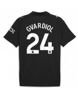 Moške Nogometnih dresov Manchester City Josko Gvardiol #24 Gostujoči 2025-26 Kratki rokavi Moške Nogometnih dresov Manchester City Josko Gvardiol #24 Gostujoči 2025-26 Kratki rokavi